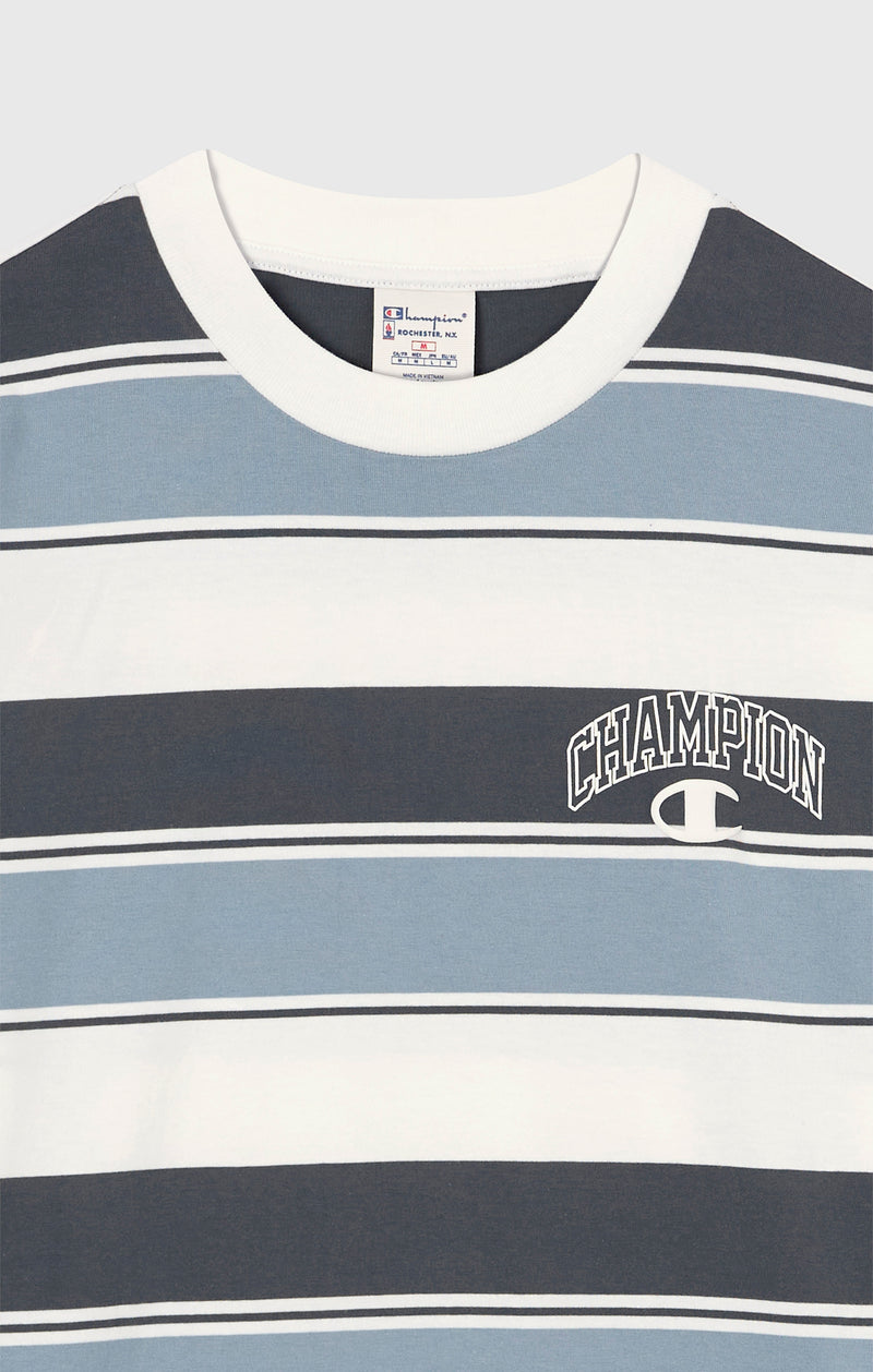 Men’s Crewneck T-Shirt Street Varsity Striped