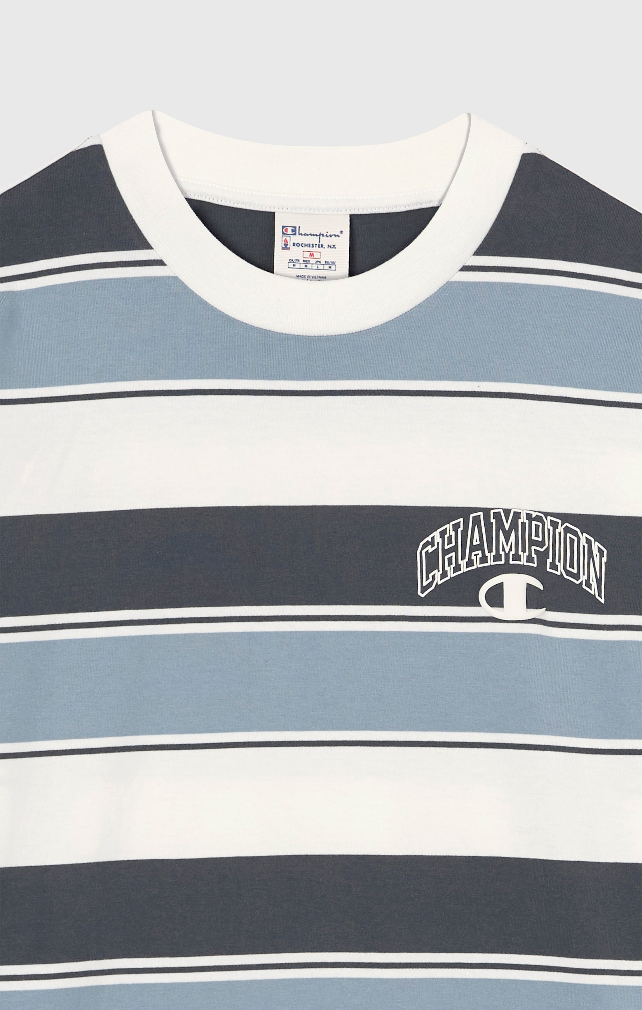 Men’s Crewneck T-Shirt Street Varsity Striped