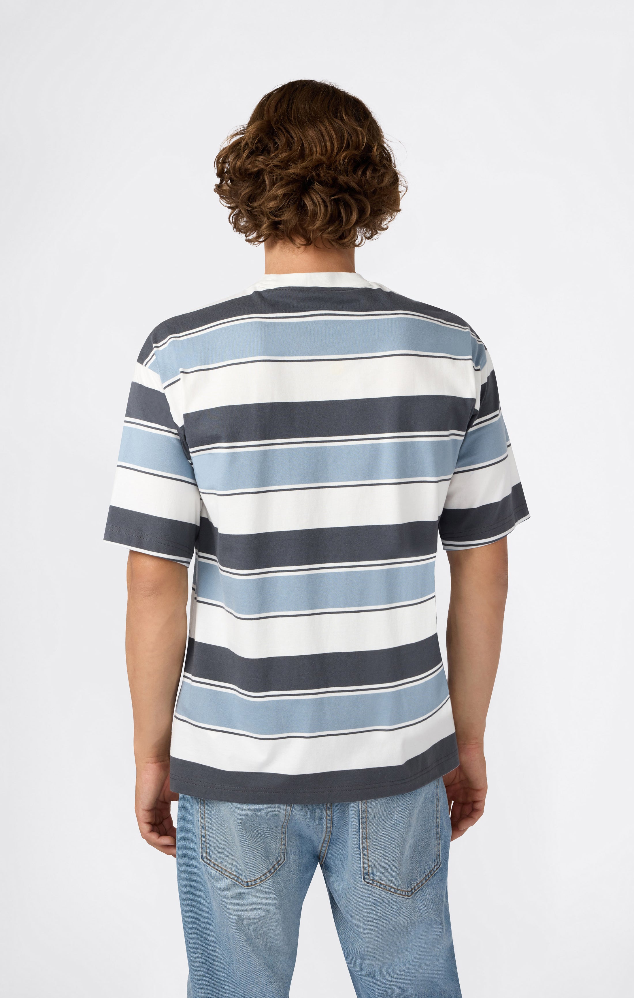 Men’s Crewneck T-Shirt Street Varsity Striped