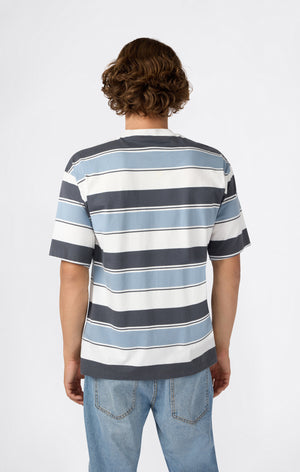 Men’s Crewneck T-Shirt Street Varsity Striped