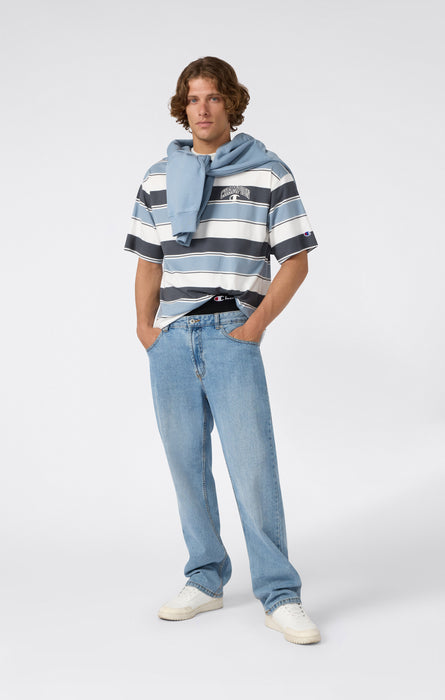 T-shirt Col Rond Rayée pour Homme Street Varsity