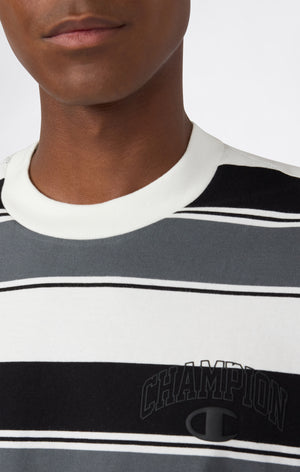 Men’s Crewneck T-Shirt Street Varsity Striped