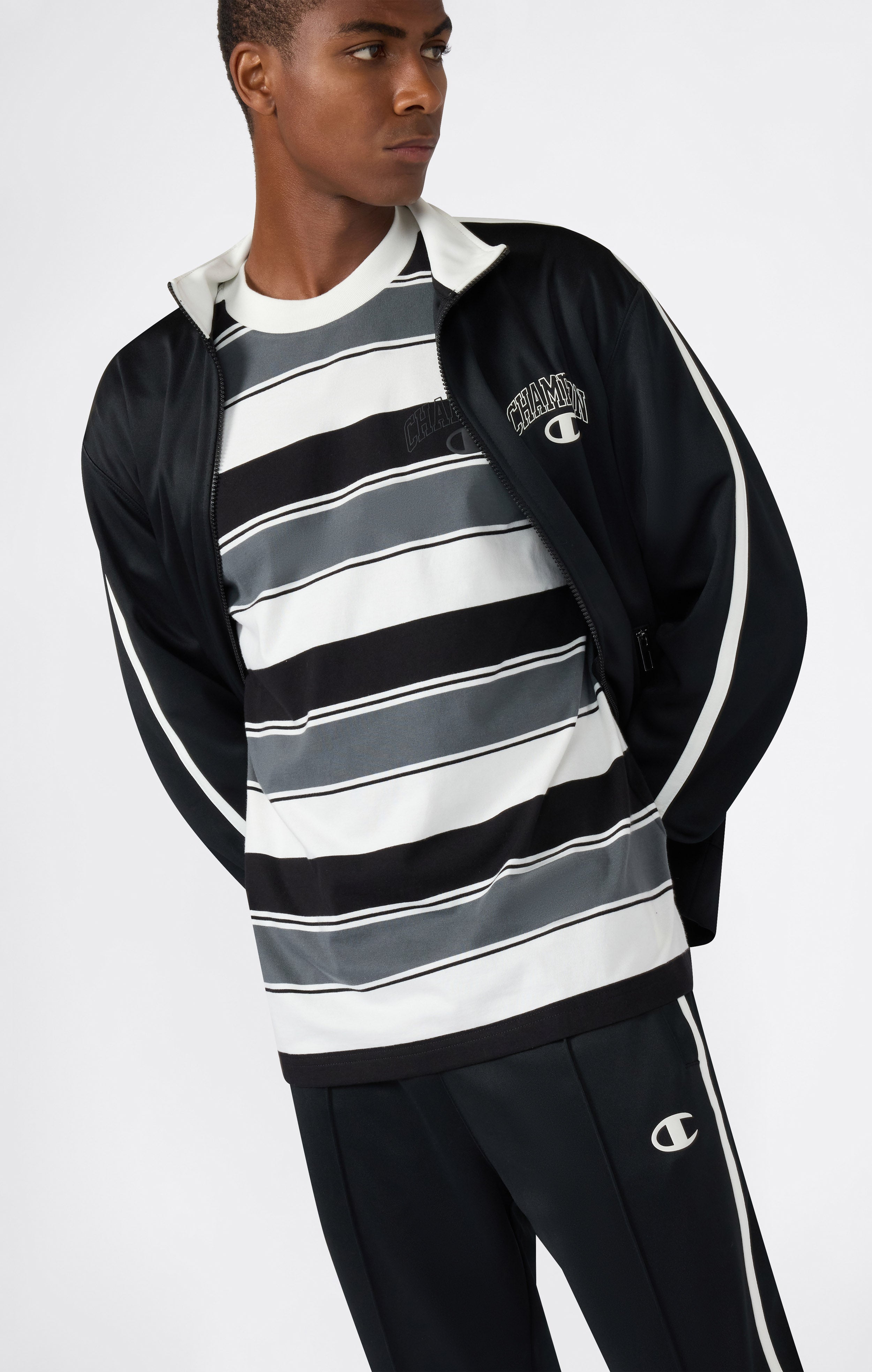 Gestreiftes T-Shirt mit Rundhalsausschnitt für Herren Street Varsity