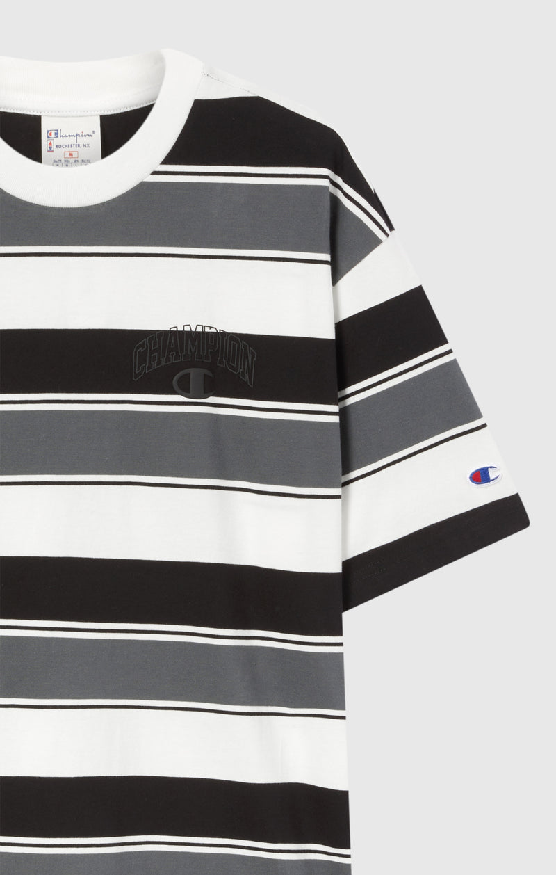 Men’s Crewneck T-Shirt Street Varsity Striped