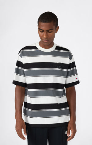 Men’s Crewneck T-Shirt Street Varsity Striped