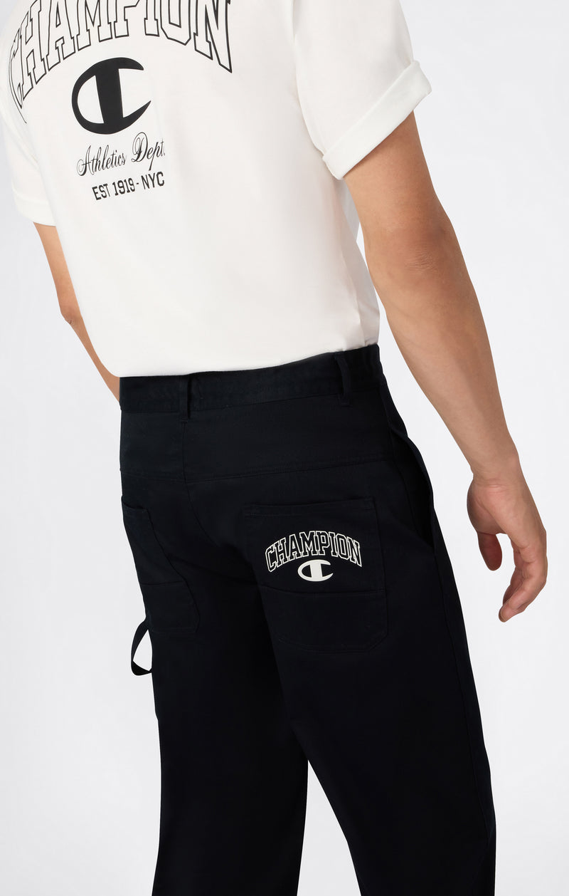 Pantalon Tissé à Ourlet Droit pour Homme Street Varsity