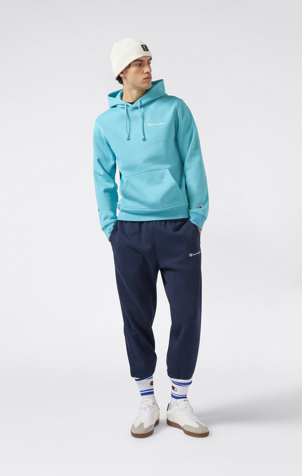 Sweat Homme Doublé Polaire avec Petit Logo Brodé Icons