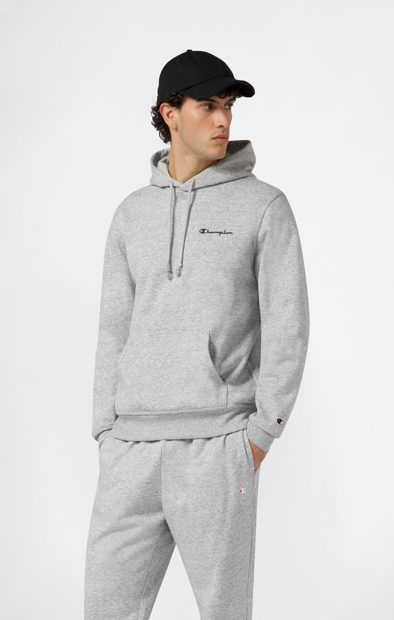 Men’s Fleece Hoodie with Small Embroidered Logo Icons