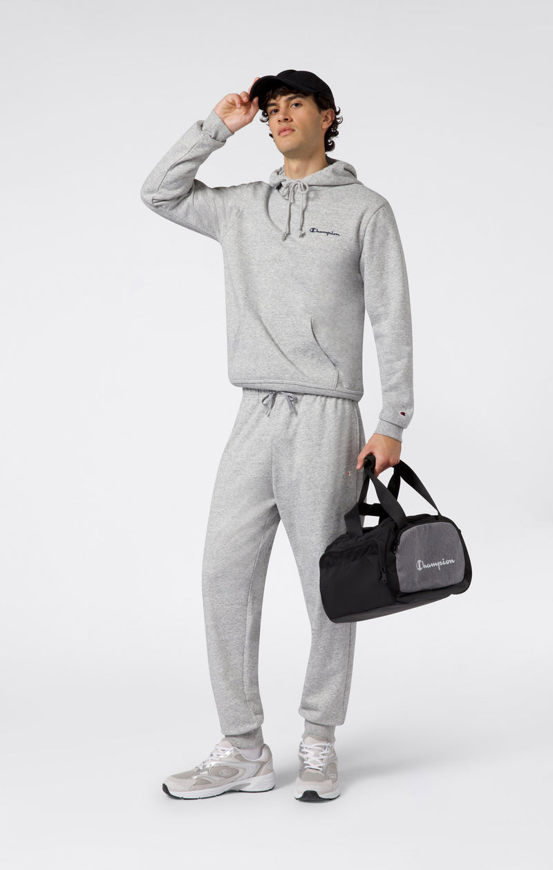Men’s Fleece Hoodie with Small Embroidered Logo Icons