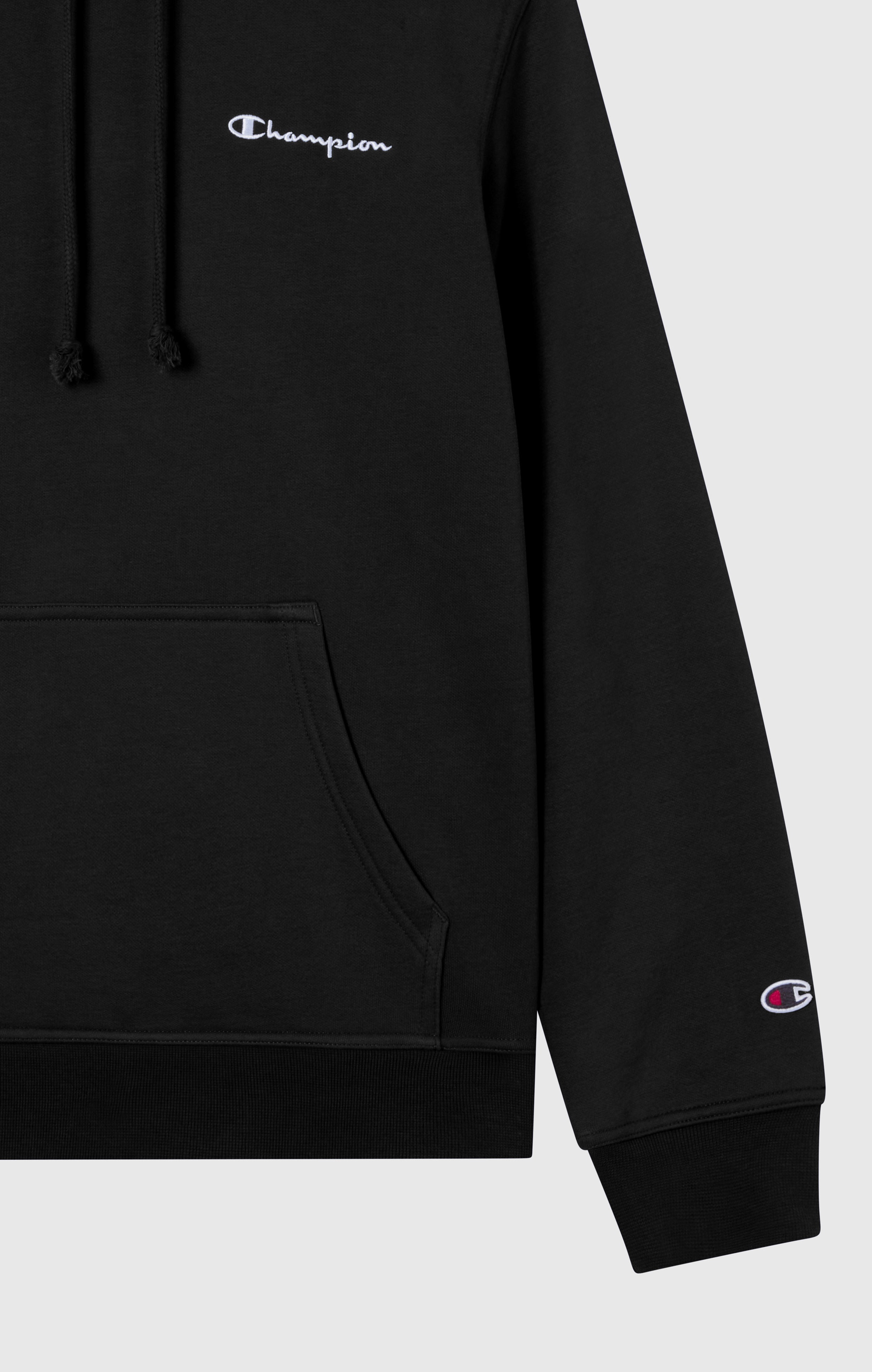 Men’s Fleece Hoodie with Small Embroidered Logo Icons
