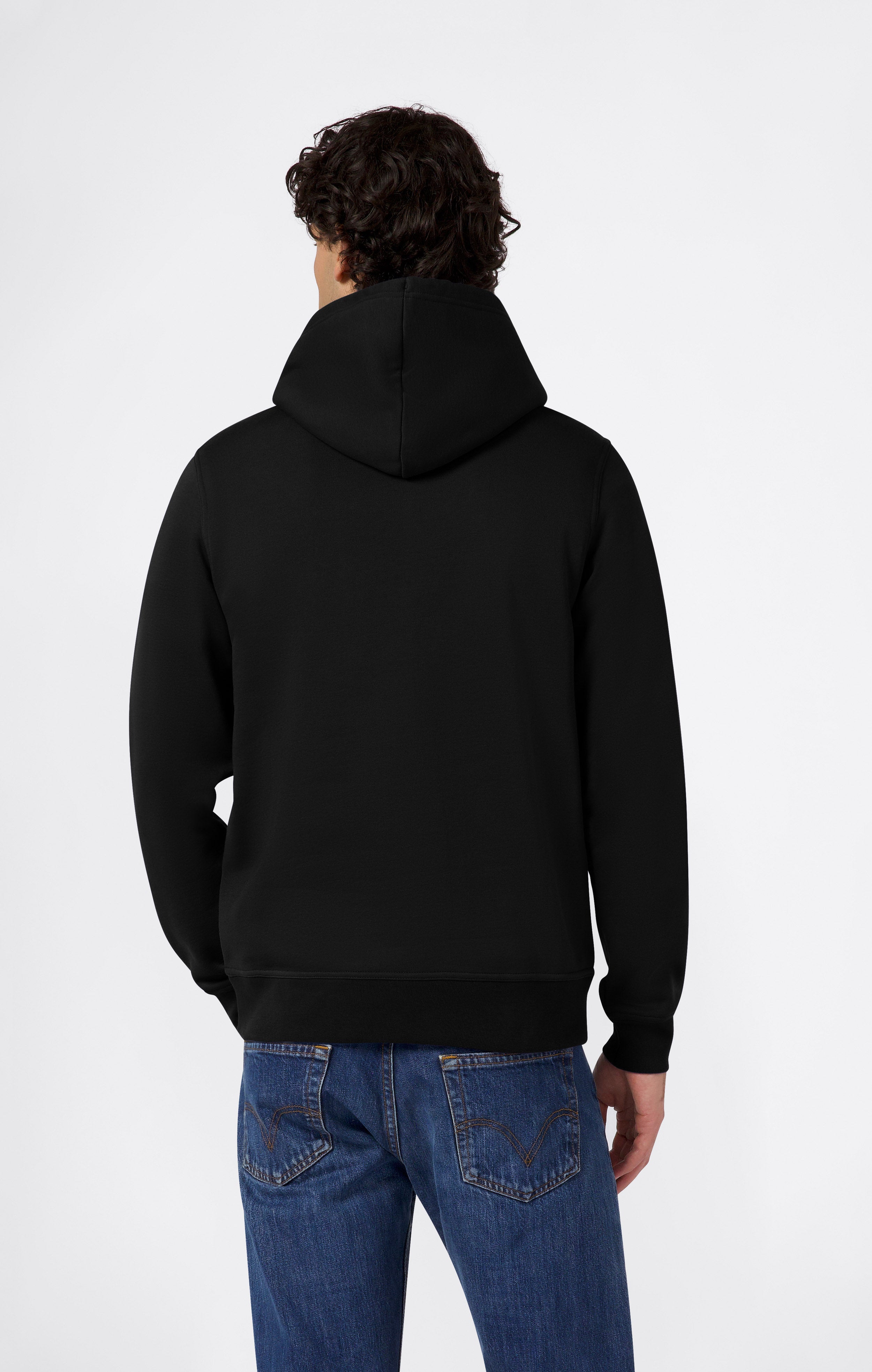 Men’s Fleece Hoodie with Small Embroidered Logo Icons