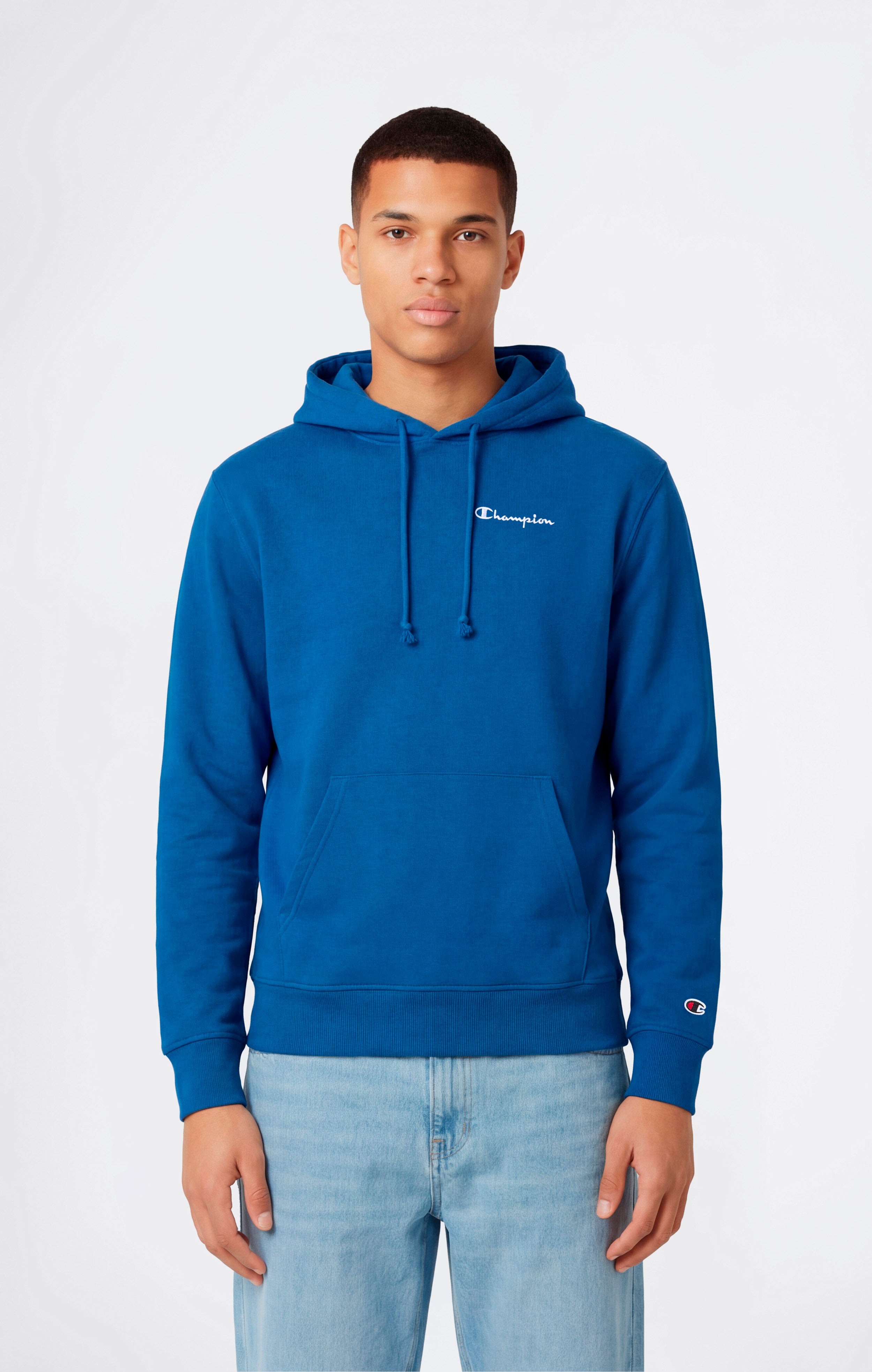 Sudadera Ligera con Capucha y Pequeño Logo Bordado para Hombre Icons