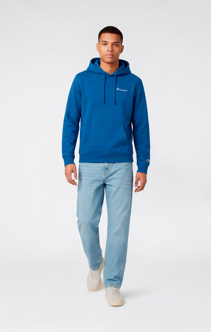 Men’s Lightweight Hoodie with Small Embroidered Logo Icons