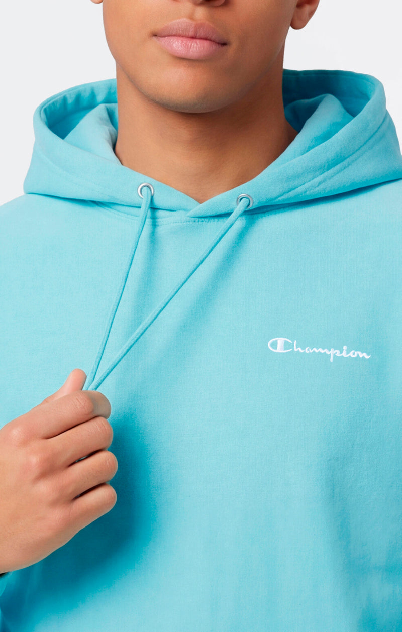 Men’s Lightweight Hoodie with Small Embroidered Logo Icons