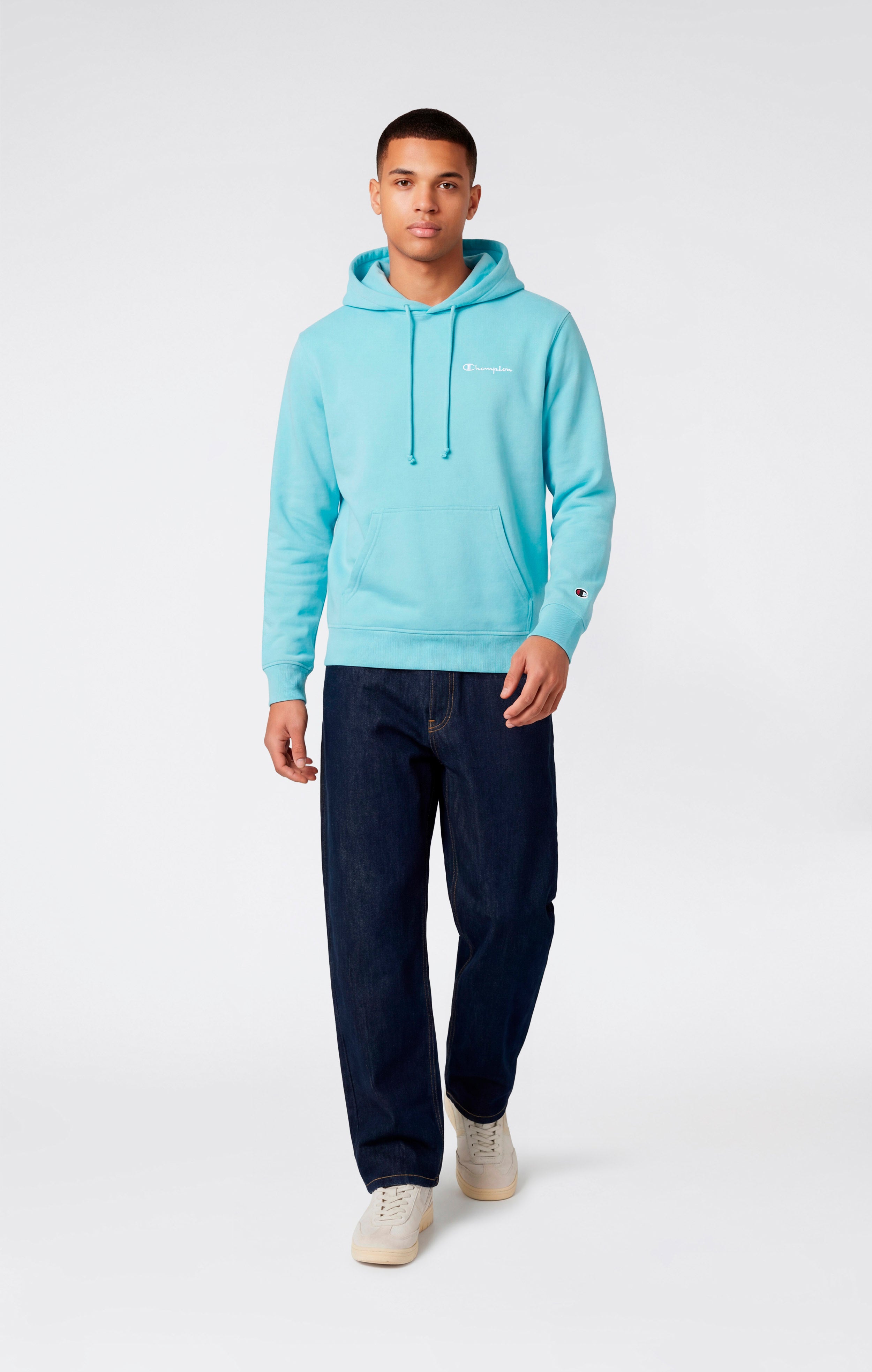 Sudadera Ligera con Capucha y Pequeño Logo Bordado para Hombre Icons