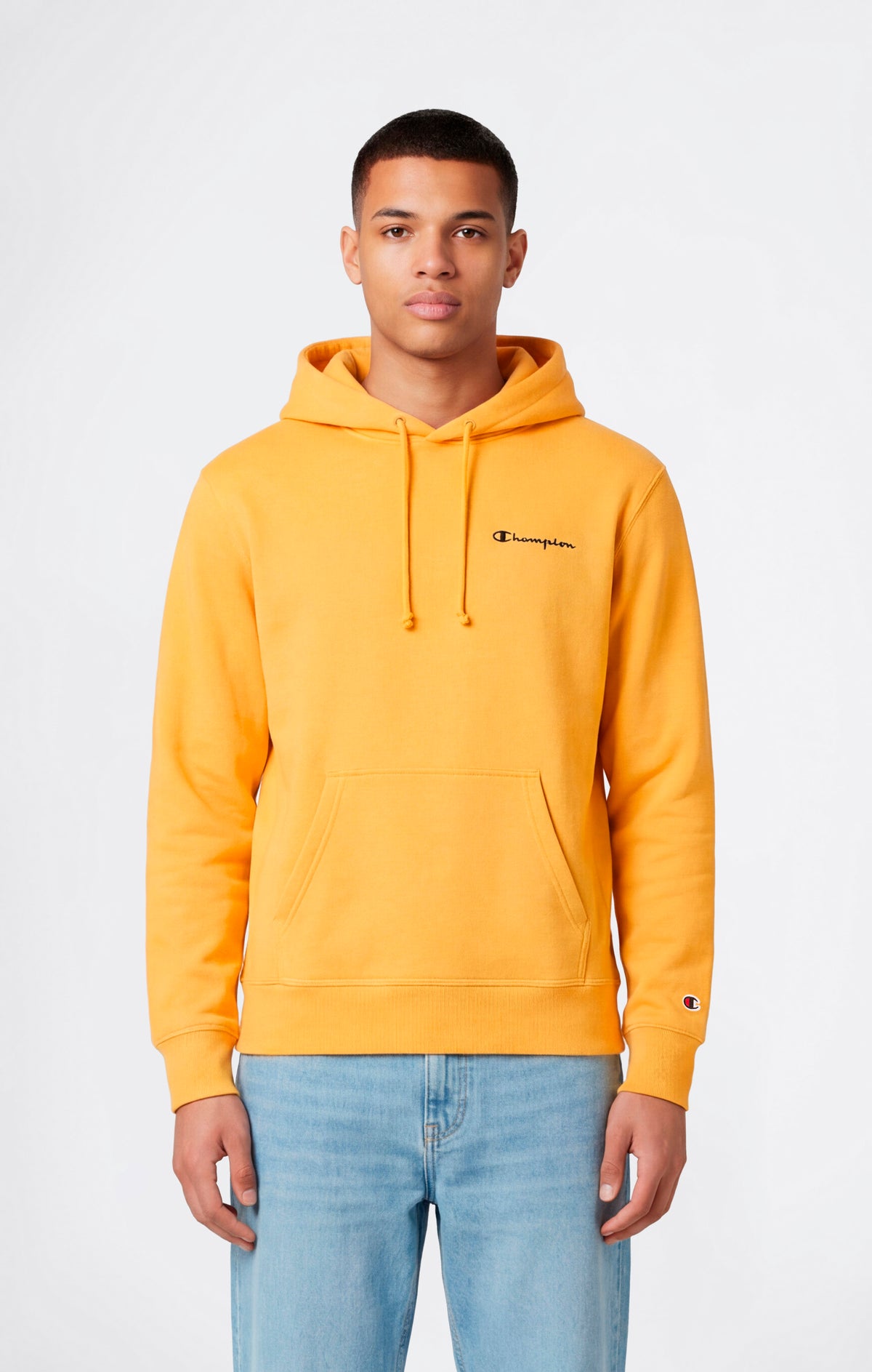 Men’s Lightweight Hoodie with Small Embroidered Logo Icons