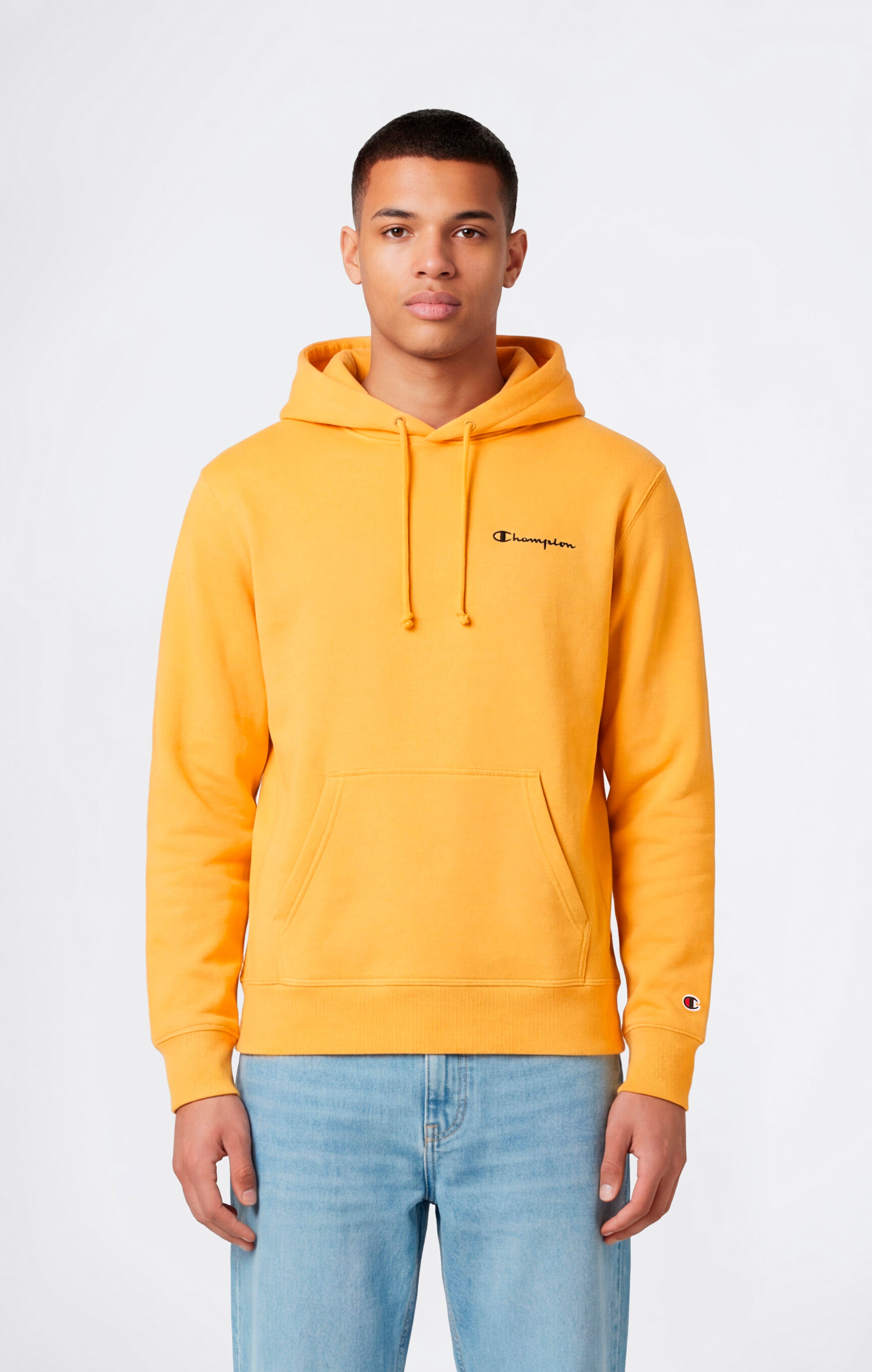Men’s Lightweight Hoodie with Small Embroidered Logo Icons