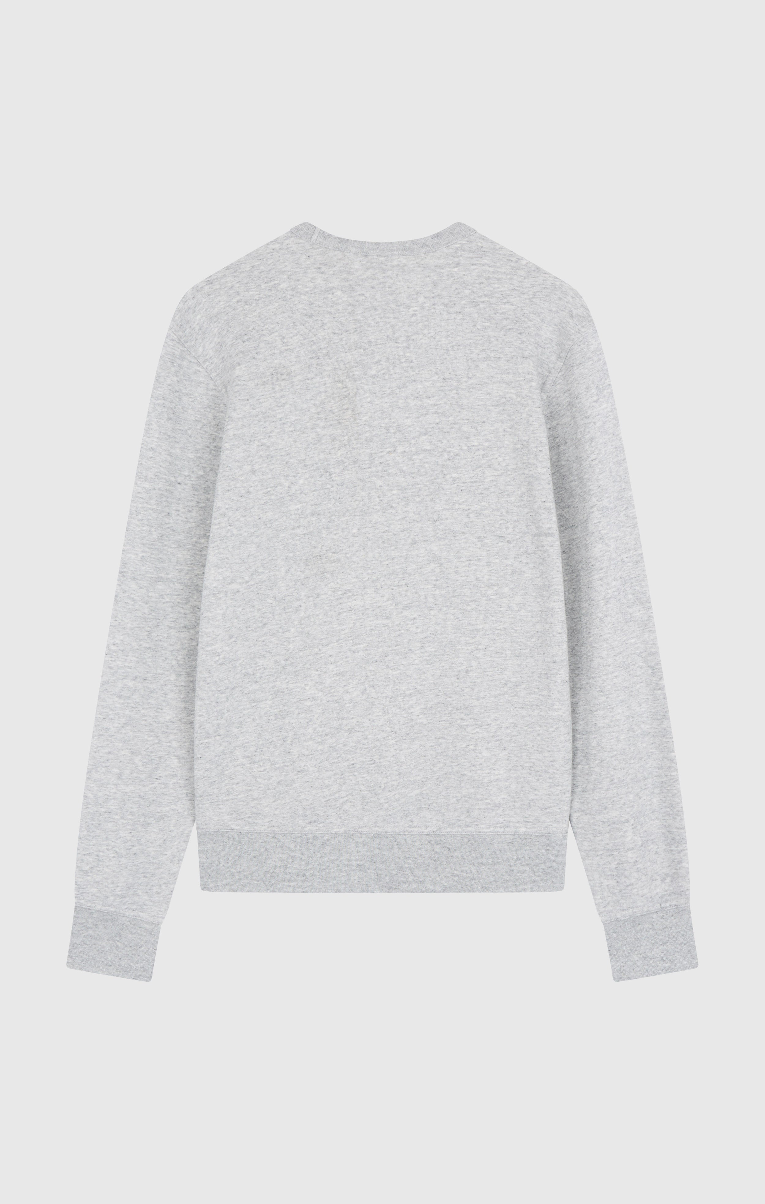 Men’s Fleece Crewneck Sweatshirt with Small Embroidered Logo Icons