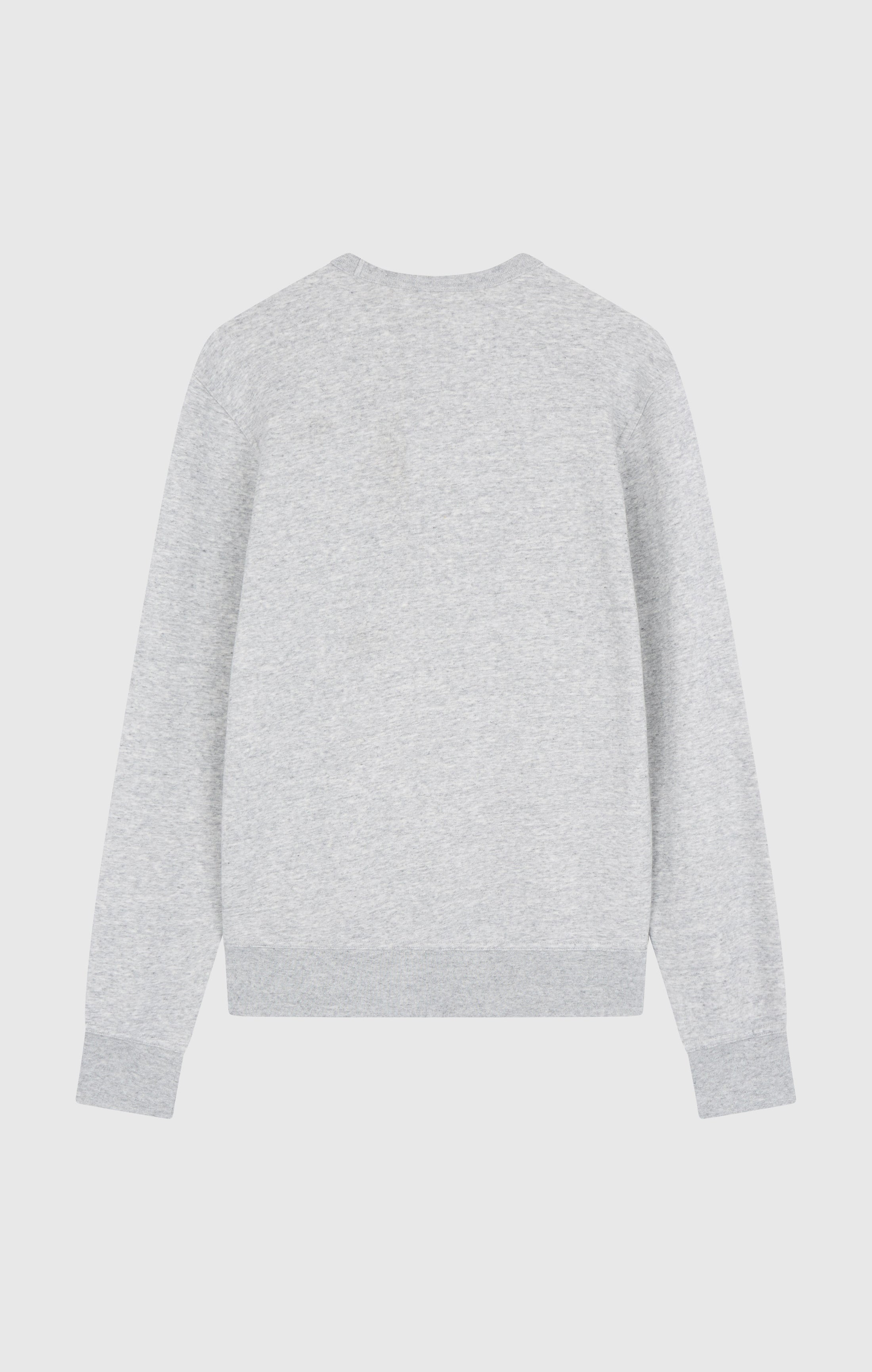 Men’s Fleece Crewneck Sweatshirt with Small Embroidered Logo Icons