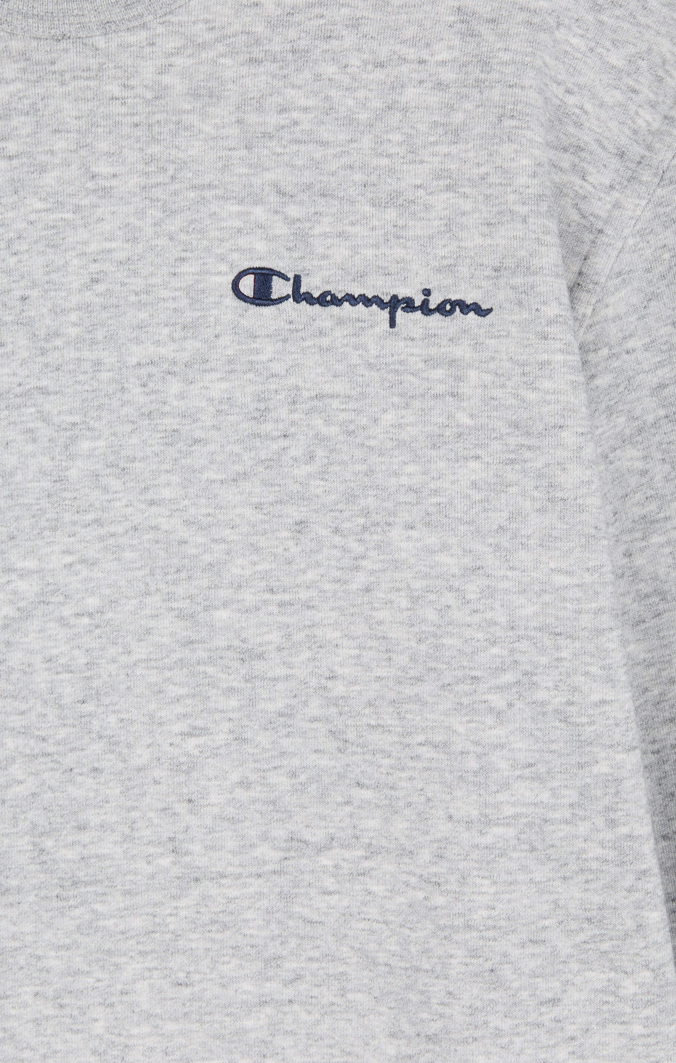 Men’s Fleece Crewneck Sweatshirt with Small Embroidered Logo Icons