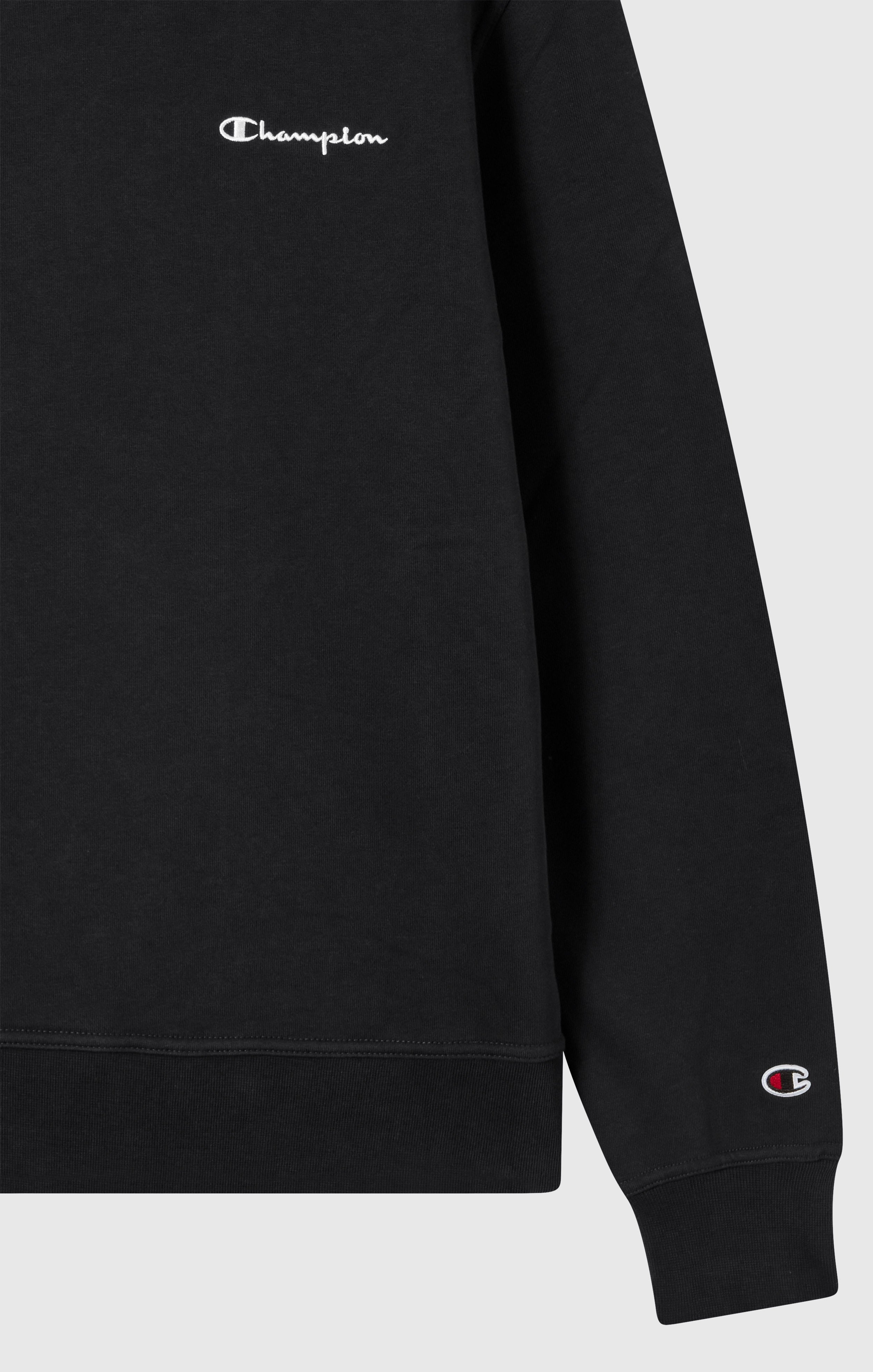 Men’s Fleece Crewneck Sweatshirt with Small Embroidered Logo Icons