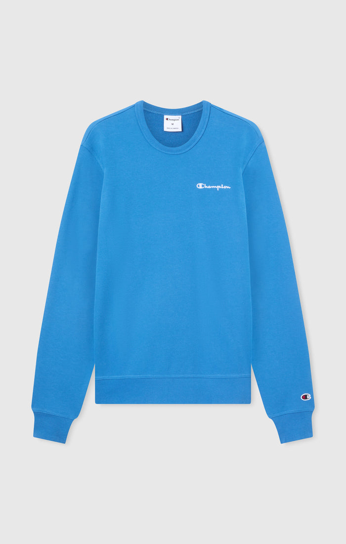 Men’s Lightweight Crewneck Sweatshirt with Embroidered Logo Icons