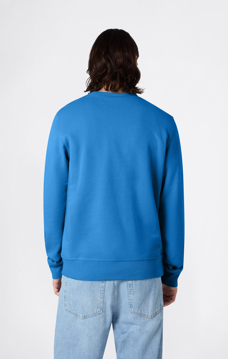 Men’s Lightweight Crewneck Sweatshirt with Embroidered Logo Icons