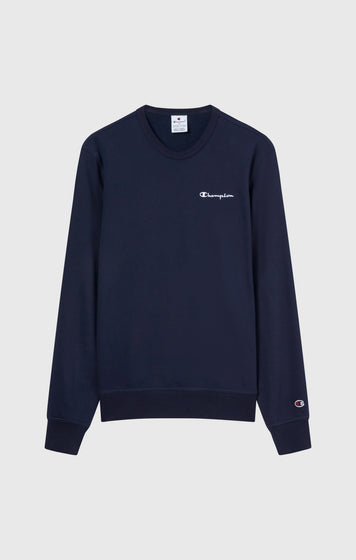 Men’s Lightweight Crewneck Sweatshirt with Embroidered Logo Icons