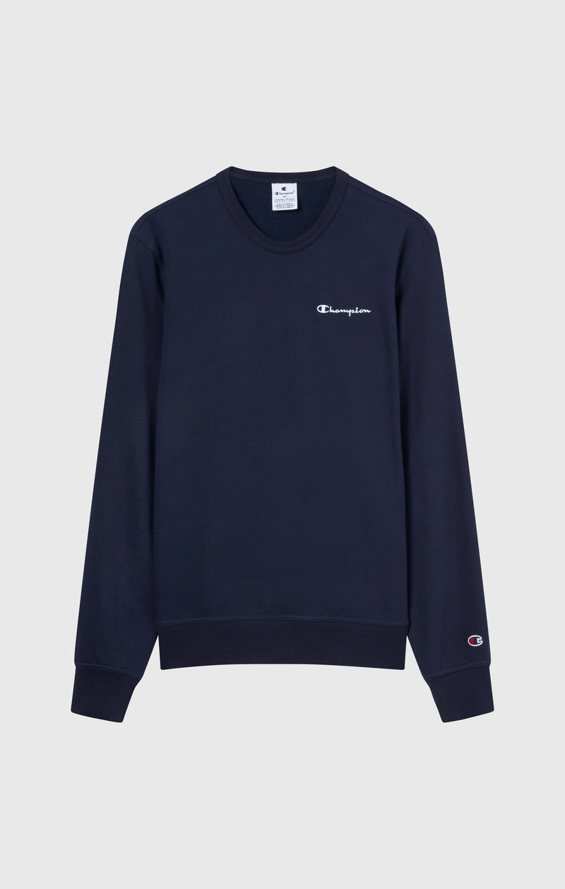 Men’s Lightweight Crewneck Sweatshirt with Embroidered Logo Icons