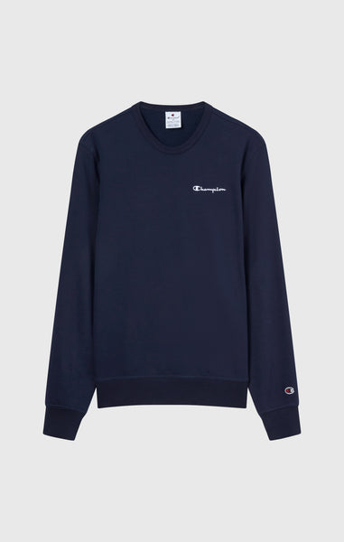 Men’s Lightweight Crewneck Sweatshirt with Embroidered Logo Icons