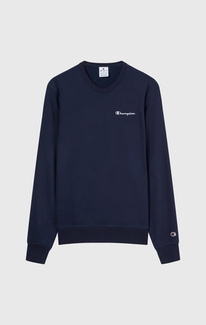 Men’s Lightweight Crewneck Sweatshirt with Embroidered Logo Icons