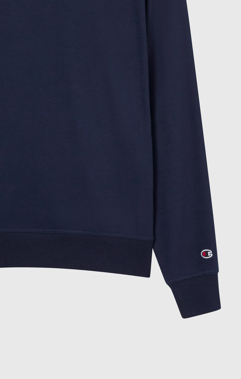 Men’s Lightweight Crewneck Sweatshirt with Embroidered Logo Icons