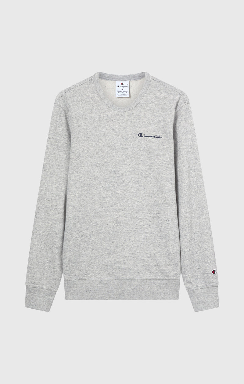 Men’s Lightweight Crewneck Sweatshirt with Embroidered Logo Icons