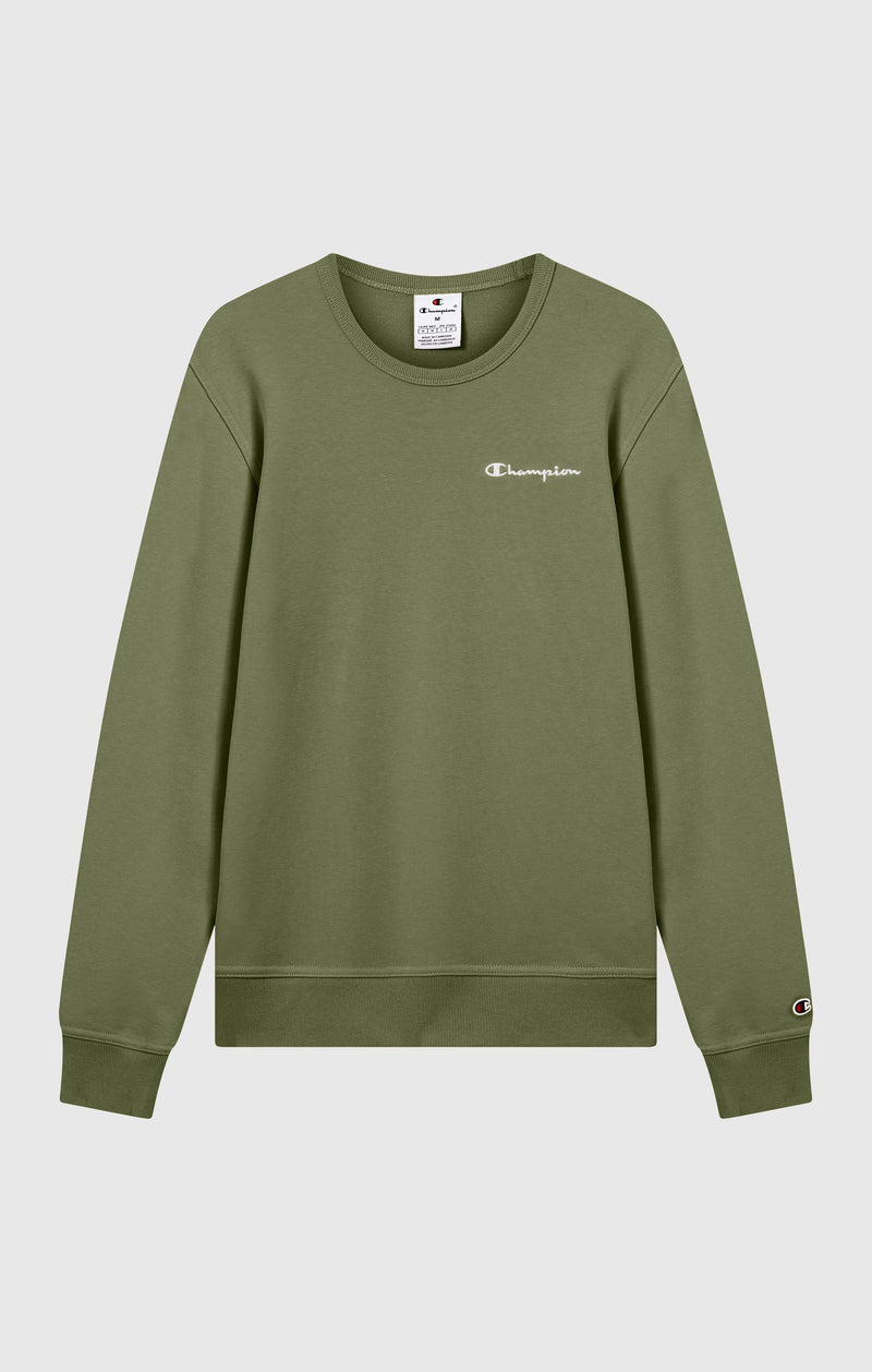 Men’s Lightweight Crewneck Sweatshirt with Embroidered Logo Icons