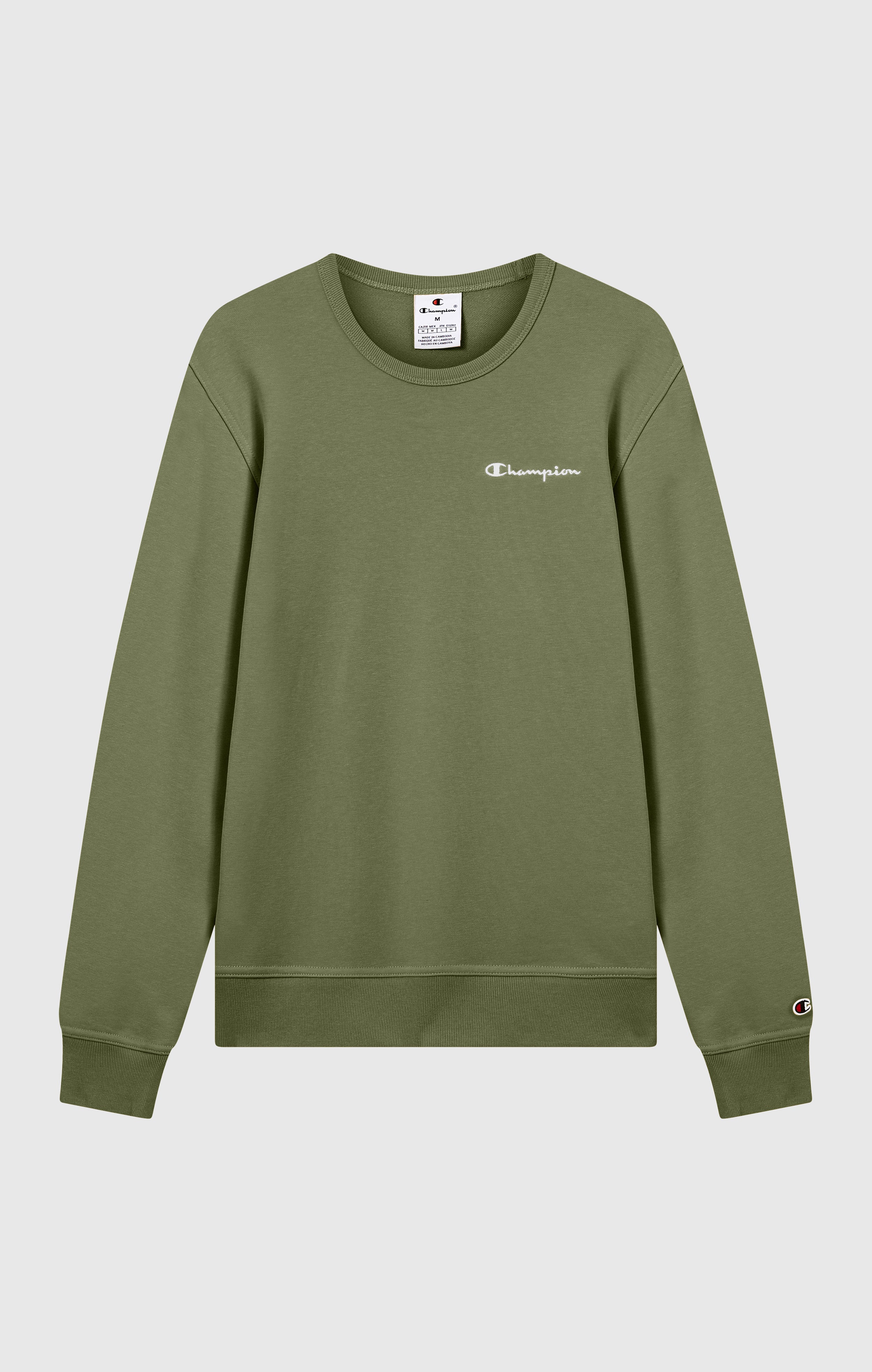 Men’s Lightweight Crewneck Sweatshirt with Embroidered Logo Icons