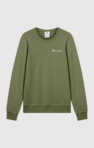 Men’s Lightweight Crewneck Sweatshirt with Embroidered Logo Icons