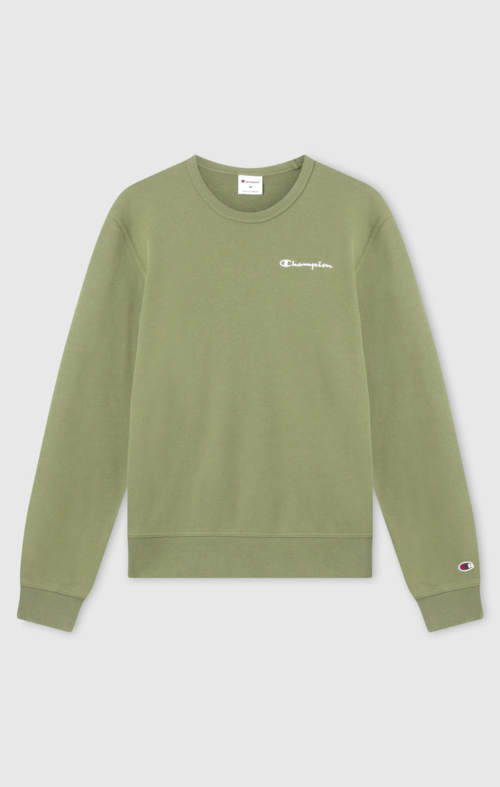 Men’s Lightweight Crewneck Sweatshirt with Embroidered Logo Icons