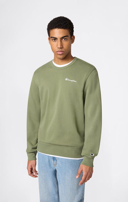 Men’s Lightweight Crewneck Sweatshirt with Embroidered Logo Icons