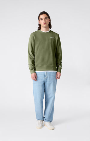 Men’s Lightweight Crewneck Sweatshirt with Embroidered Logo Icons