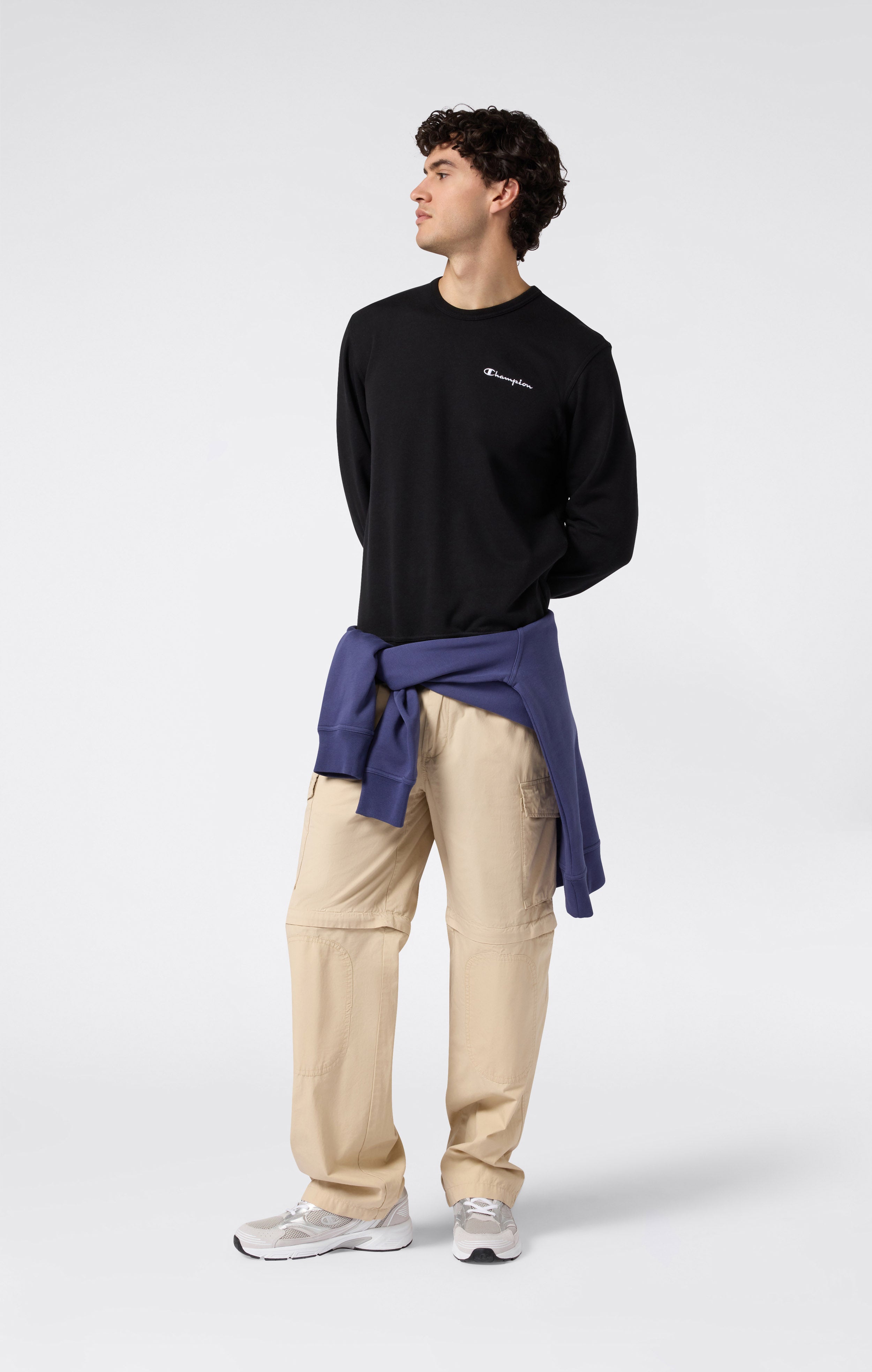 Sweat Léger à Col Rond avec Logo Brodé pour Homme Icons