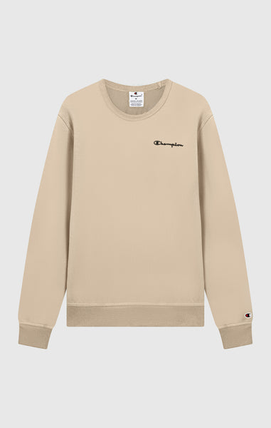 Men’s Lightweight Crewneck Sweatshirt with Embroidered Logo Icons