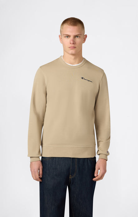 Men’s Lightweight Crewneck Sweatshirt with Embroidered Logo Icons