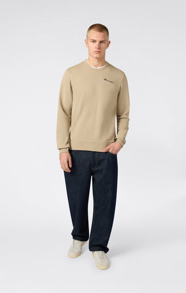 Men’s Lightweight Crewneck Sweatshirt with Embroidered Logo Icons