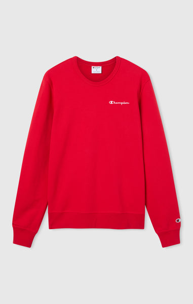 Men’s Lightweight Crewneck Sweatshirt with Embroidered Logo Icons