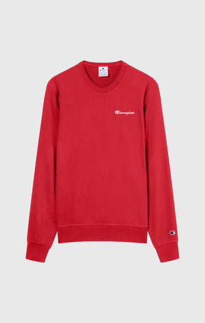 Men’s Lightweight Crewneck Sweatshirt with Embroidered Logo Icons