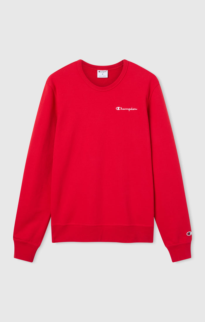 Men’s Lightweight Crewneck Sweatshirt with Embroidered Logo Icons