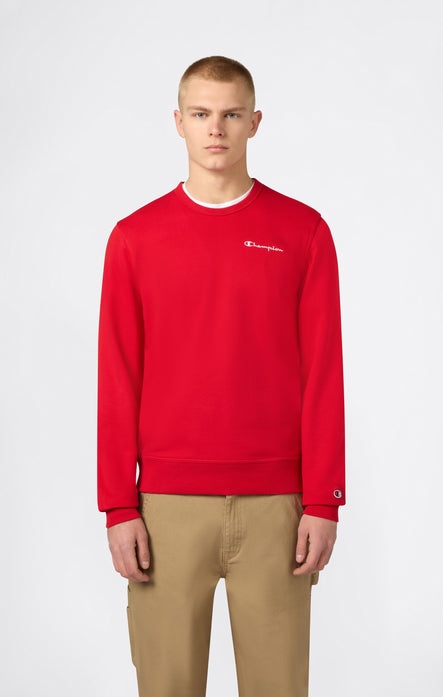 Men’s Lightweight Crewneck Sweatshirt with Embroidered Logo Icons