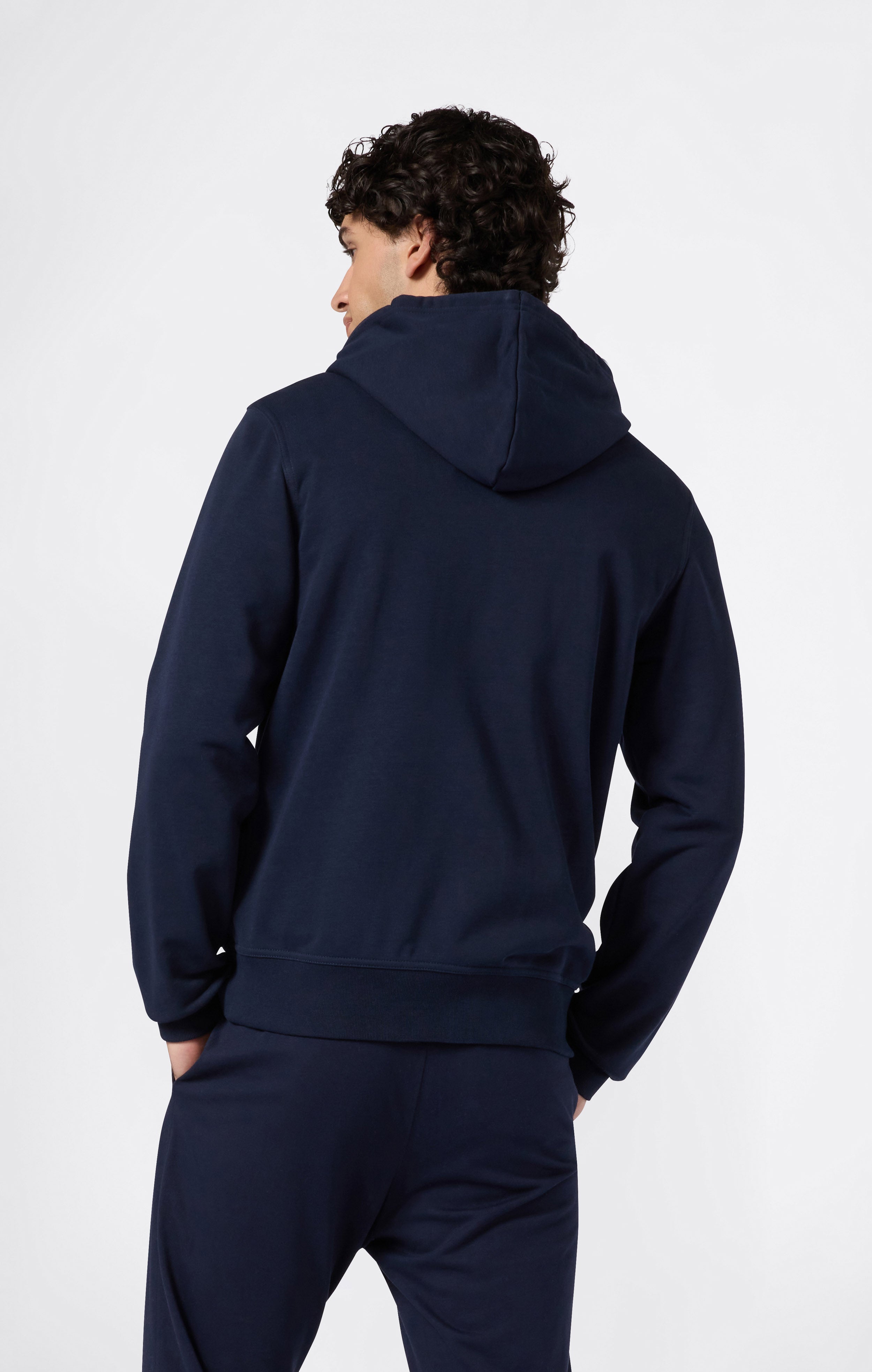 Felpa Leggera con Cappuccio e Zip Intera da Uomo Icons