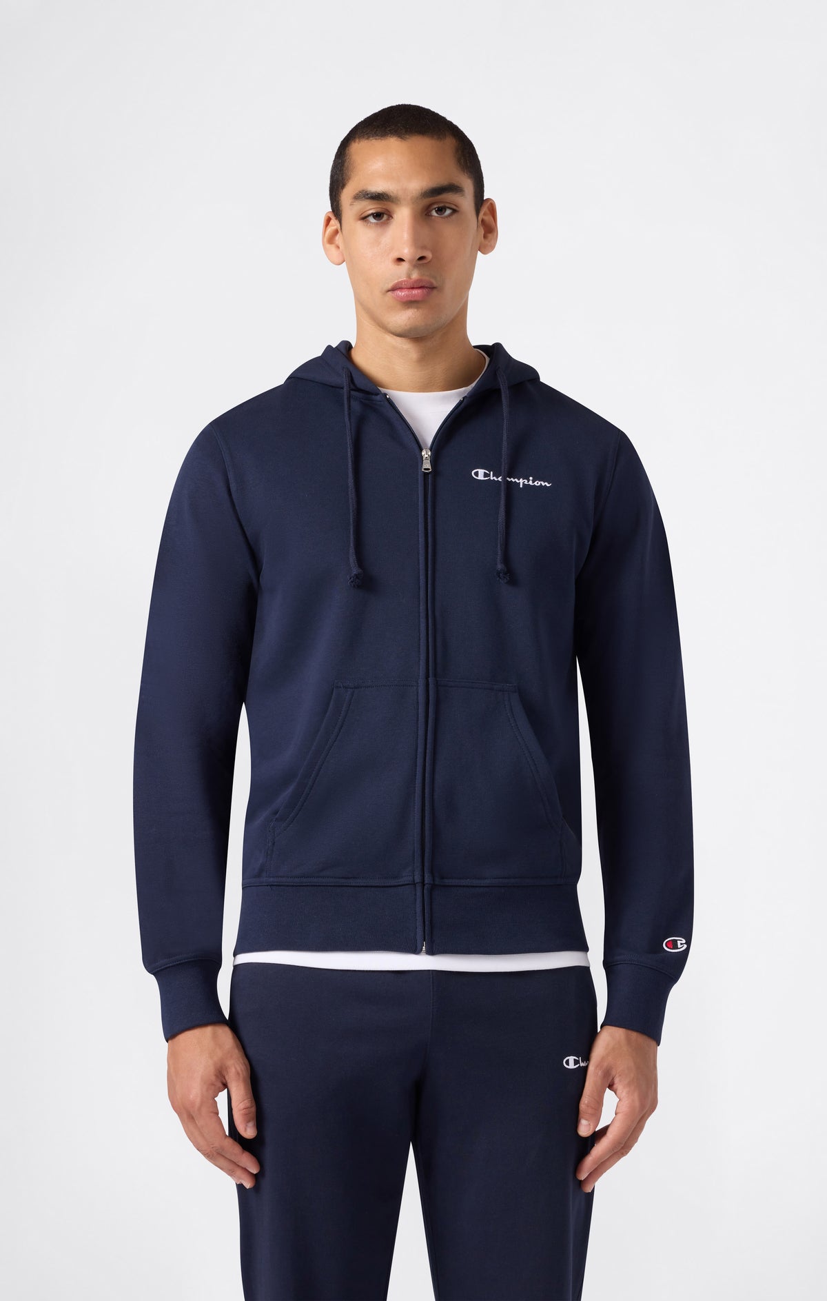 Felpa Leggera con Cappuccio e Zip Intera da Uomo Icons
