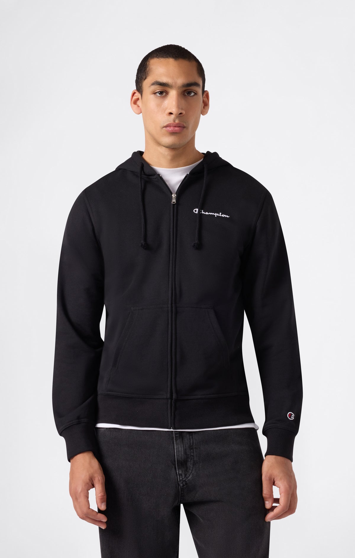 Felpa Leggera con Cappuccio e Zip Intera da Uomo Icons